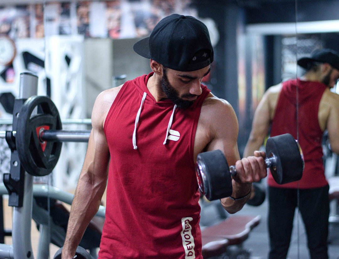 Devoted Blog - Guaranteed Fat Loss - Loose Fat Fast Naturally - Devoted Maroon Sleeveless Hoodie - Gym & Sports Wear