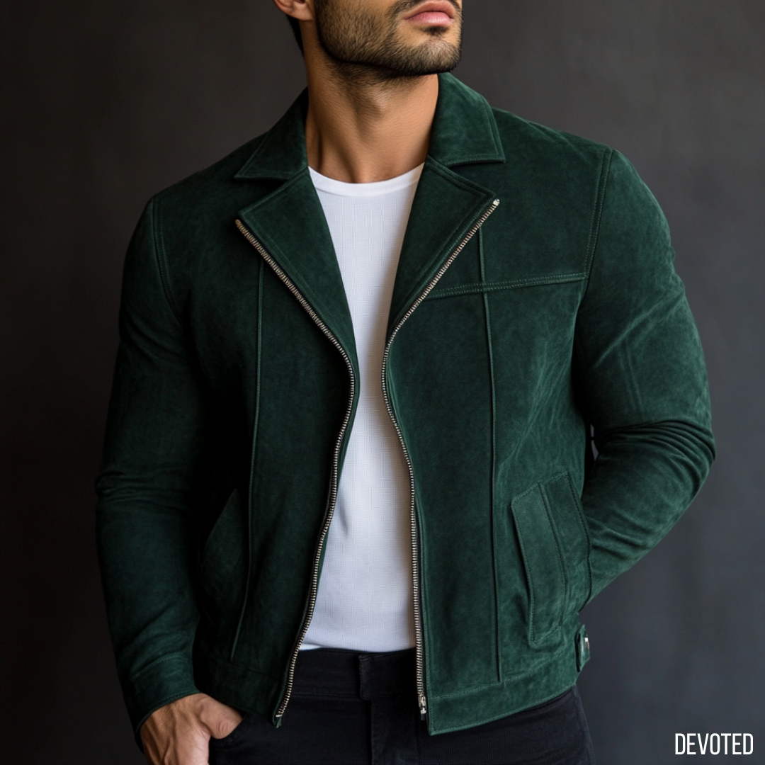 Men's Green Leather orders Jacket