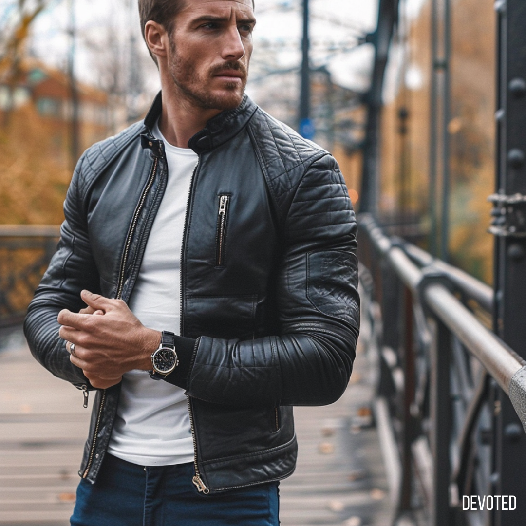 Cool mens leather jackets hotsell