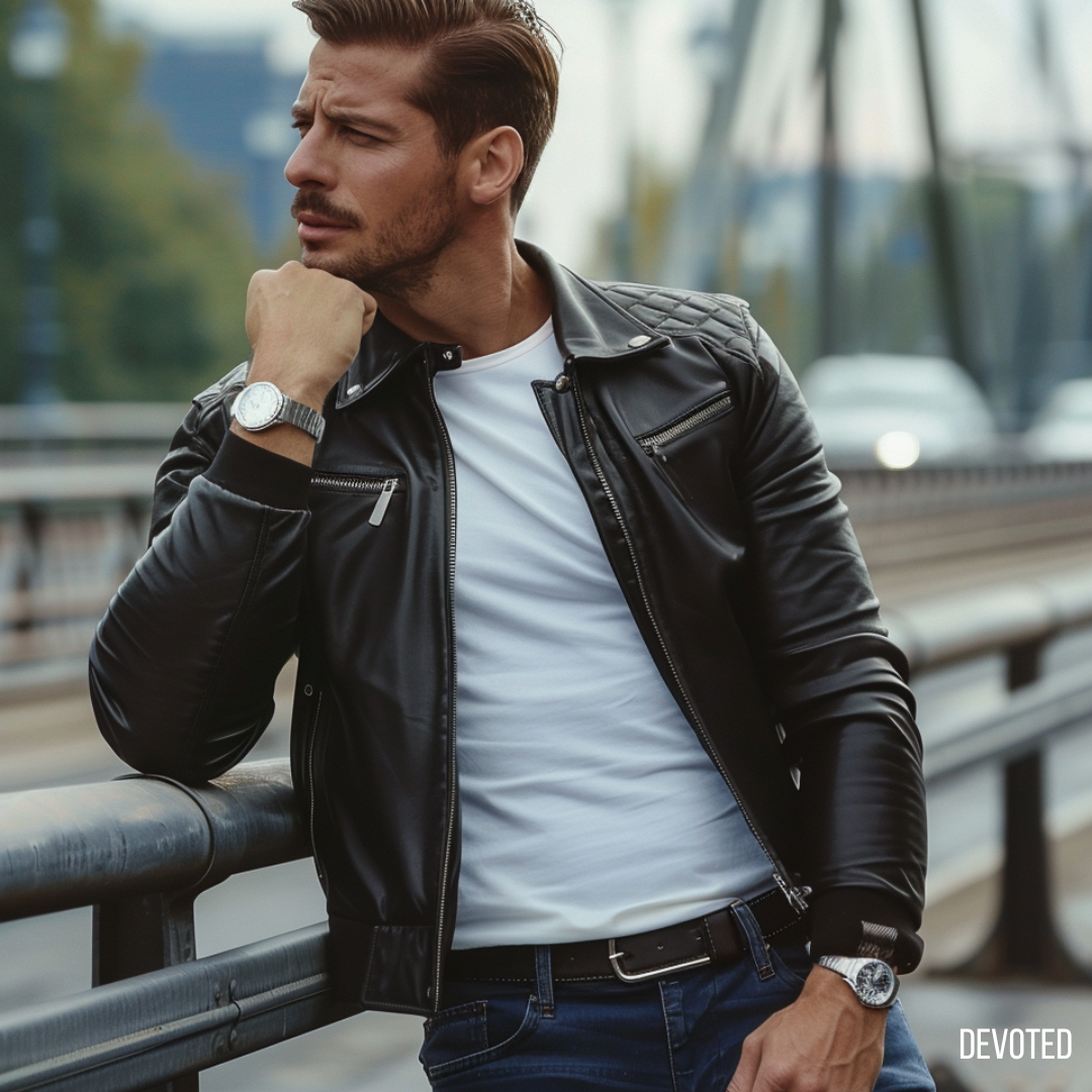 Vegan Leather Jackets - Men