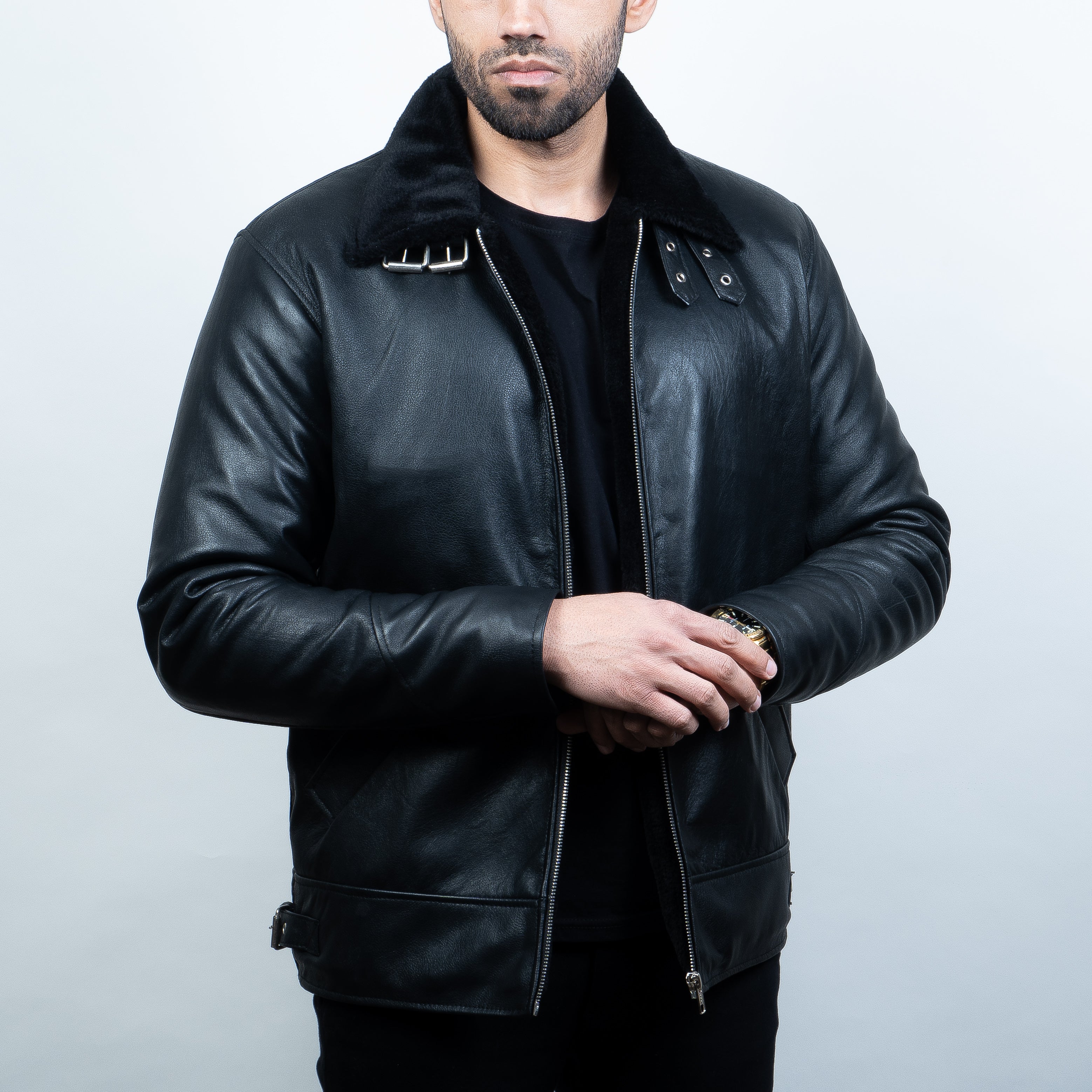 【NOTHING WRITTEN】Classic Leather Flight Jacket Black 20250318_NW0008.jpg