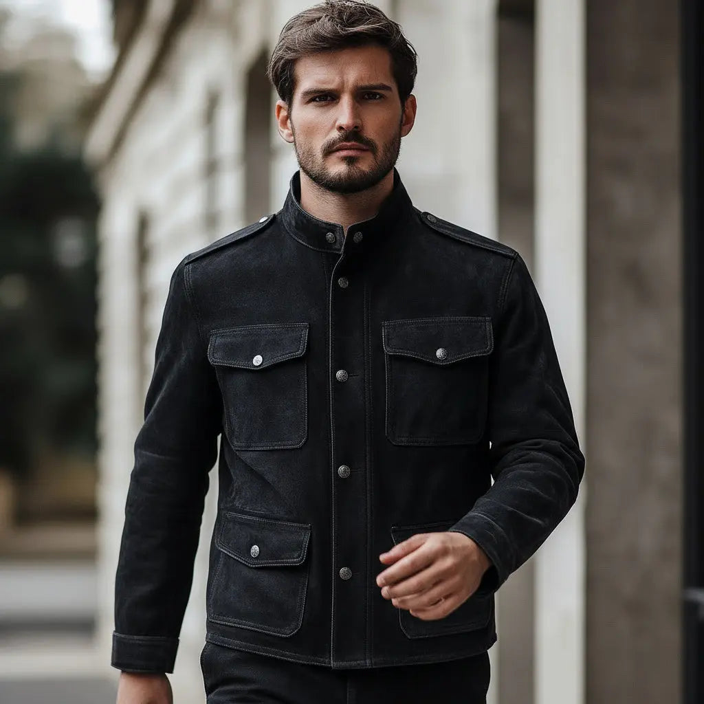 ジャケット・アウター n.hollywood suede leather tracker jkt n.hollywood suede leather tracker jkt Suzy Suede Trucker Jacket