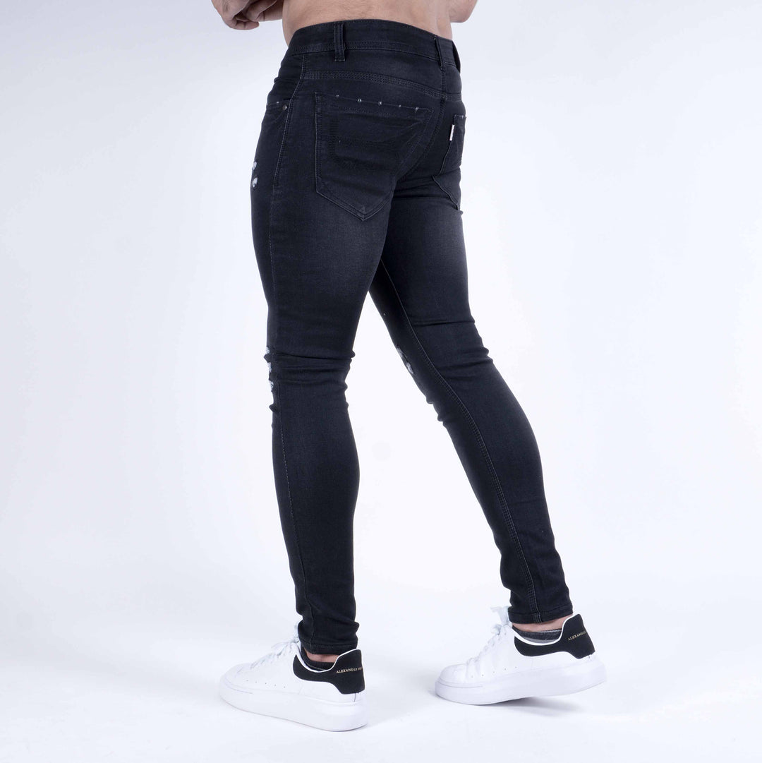 Superstretch jeans with high waist, 4-way stretch