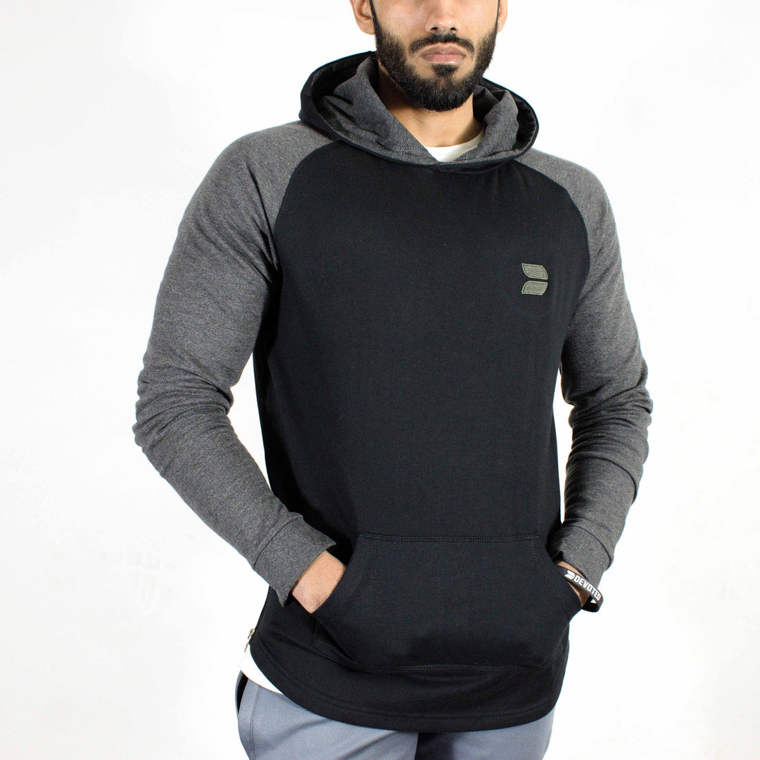 Devoted Sweatshirt Hoodie Black - Muscle Fit Gym wear & sports clothing - Front