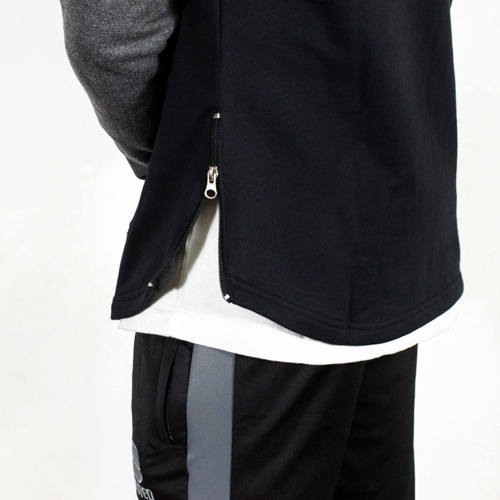 Devoted Sweatshirt Hoodie Black - Muscle Fit Gym wear & sports clothing - Lower Zipper for more range of motion