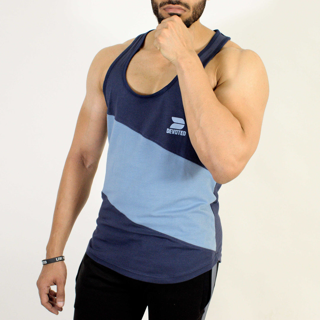 Devoted Allure Stringer V2.0 - Gym wear & Sports clothing - Navy Blue Side