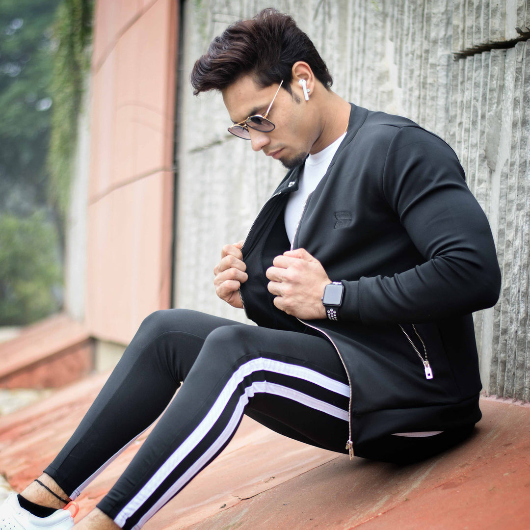 Devoted Evolve Biker Jacket Black - Muscle Fit Gym wear & sports clothing - Nikhil Jain (@Nikhil_Jain23))